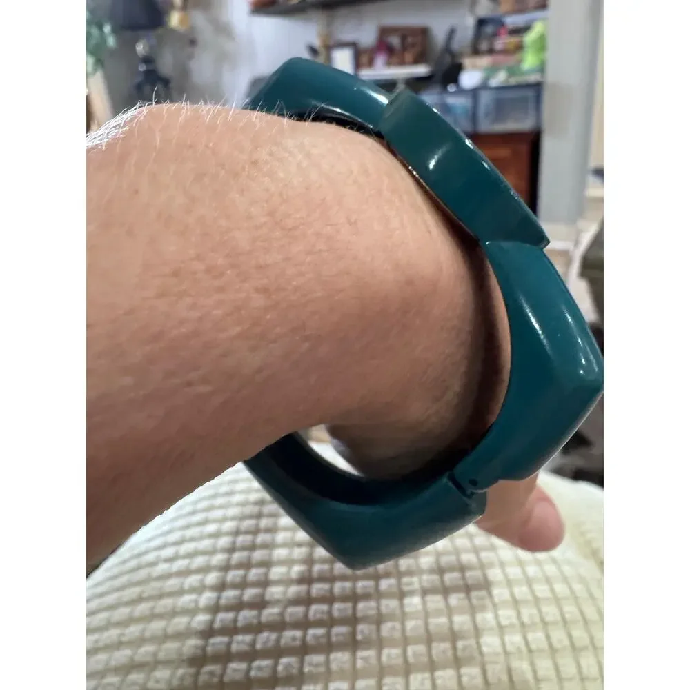Vintage NARMI Teal Bangle Watch | Quartz | Retro Statement Bracelet Watch | Work
